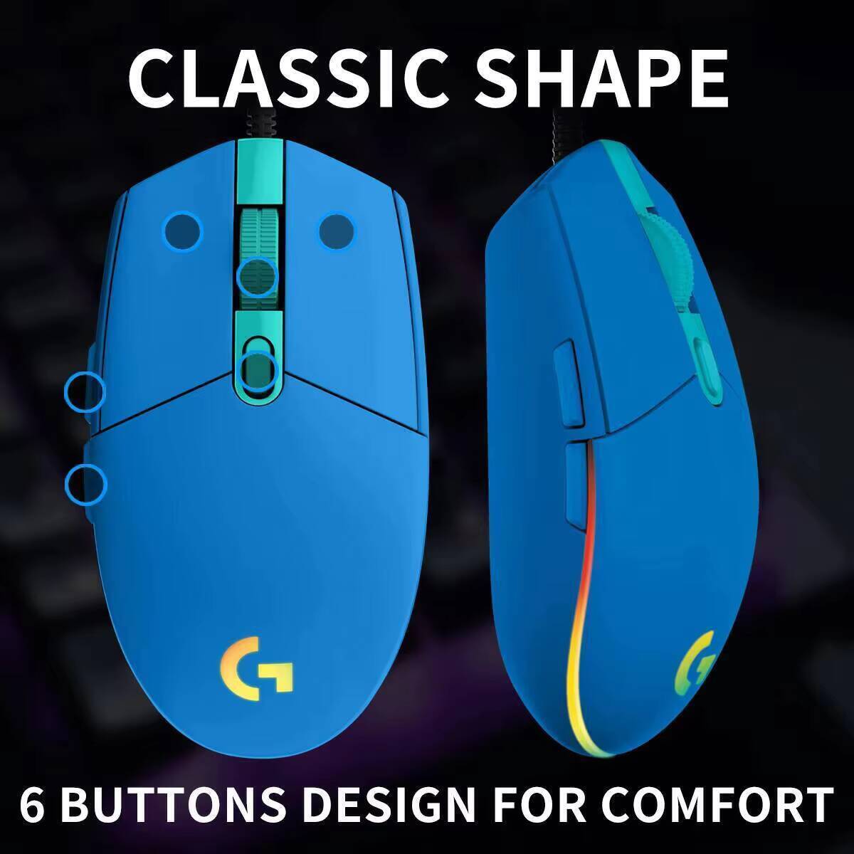 Logitech G203 LIGHTSYNC Mouse  - Logitech Mouse G203 recension och pris