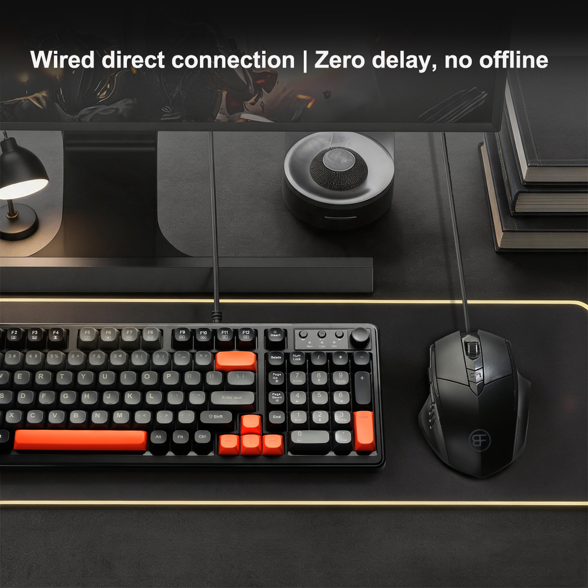 RGB Keyboard and Mouse, Wired  - Gaming Keyboard Mouse Set recension och pris