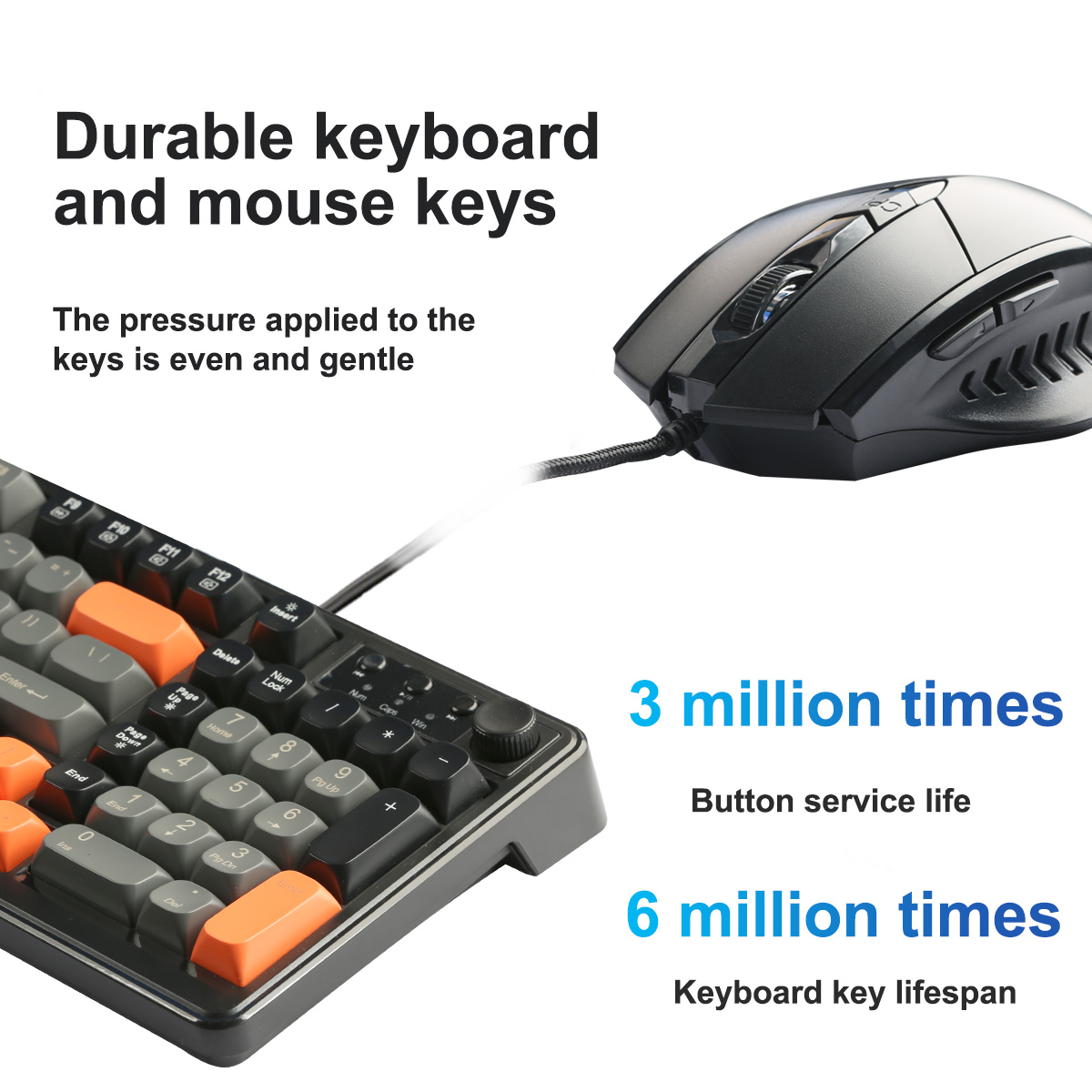 RGB Keyboard and Mouse, Wired  - Gaming Keyboard Mouse Set recension och pris