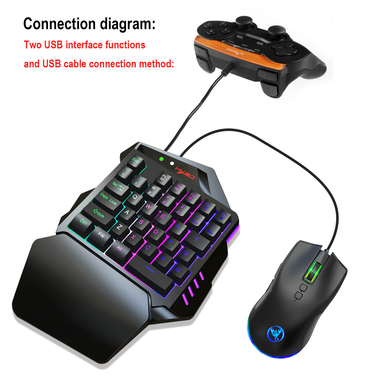 Teclado gamer Keyboard Set acc - Gaming Keyboard Mouse Set recension och pris