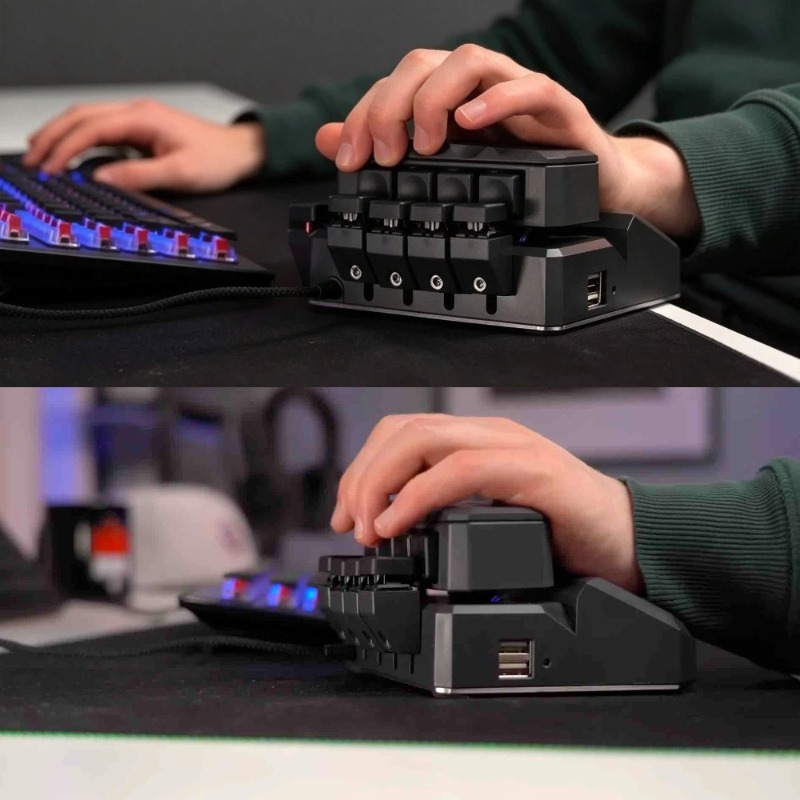 One Handed Joystick Game Keybo - Gaming Keyboard Half recension och pris
