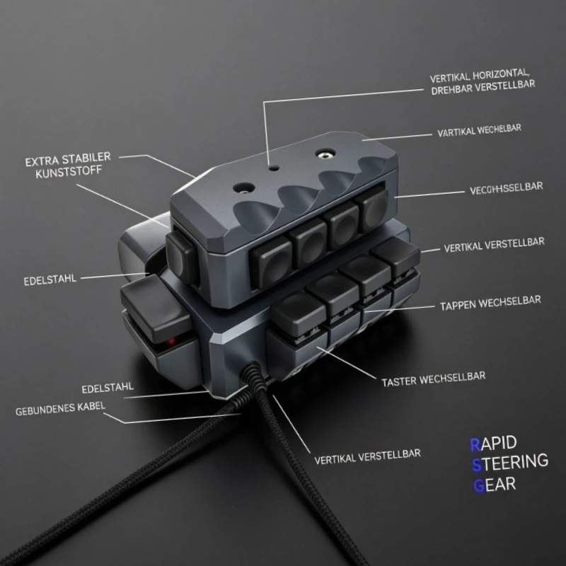 One Handed Joystick Game Keybo - Gaming Keyboard Half recension och pris