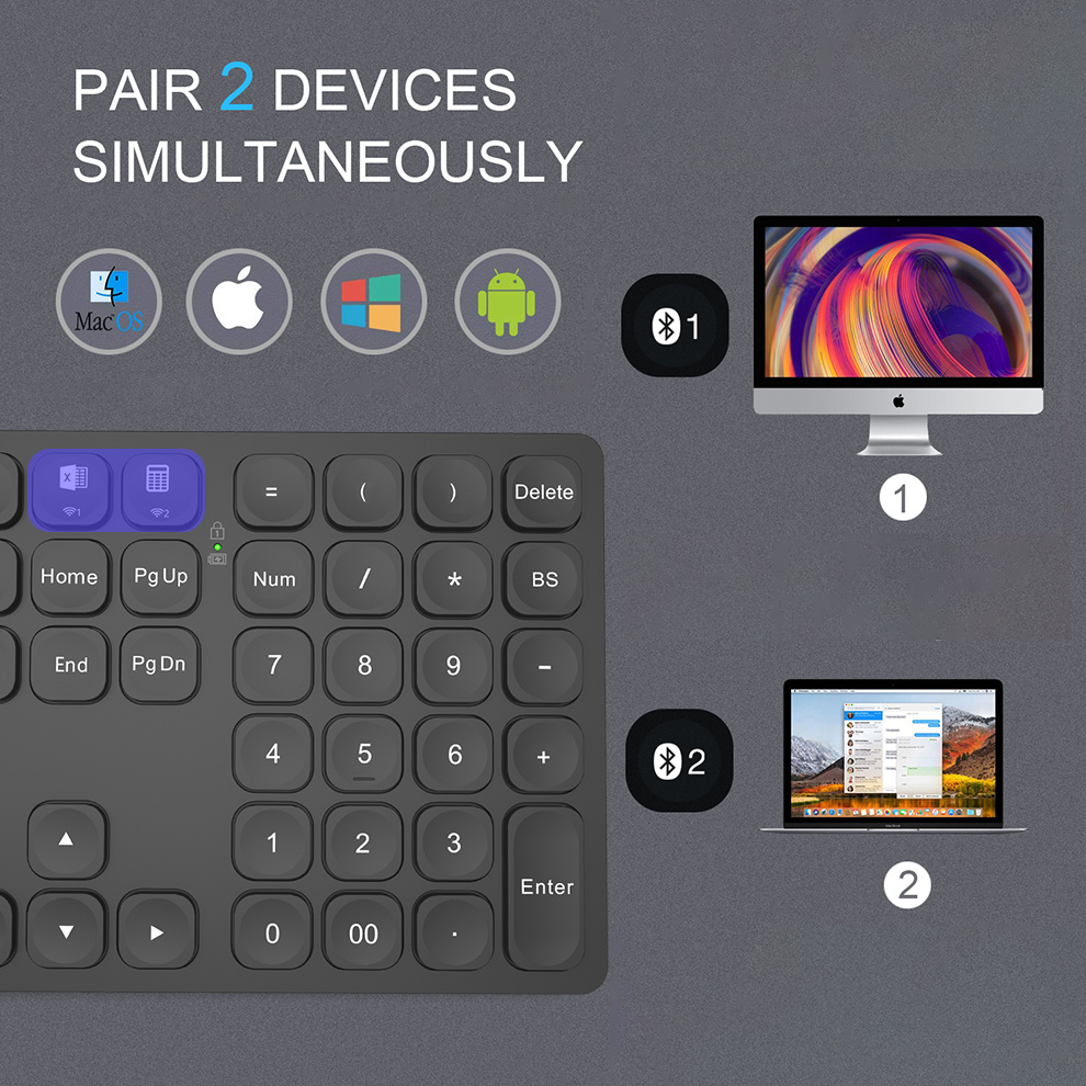 BOW Dual Bluetooth Numeric Key - Gaming Keyboard Budget recension och pris